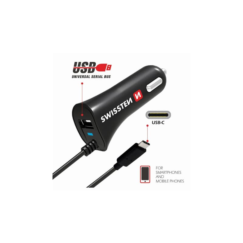 KARIKUES MAKINE SWISSTEN USB-C 2.4A