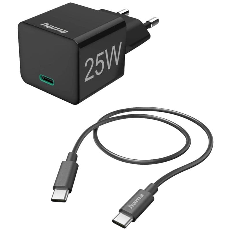 KARIKUES HAMA USB-C+KABELL TYPE-C 25W