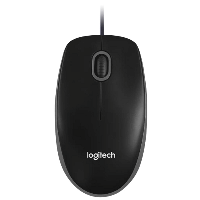 MOUSE B100 OPTICAL USB MOUSE BLACK GREY