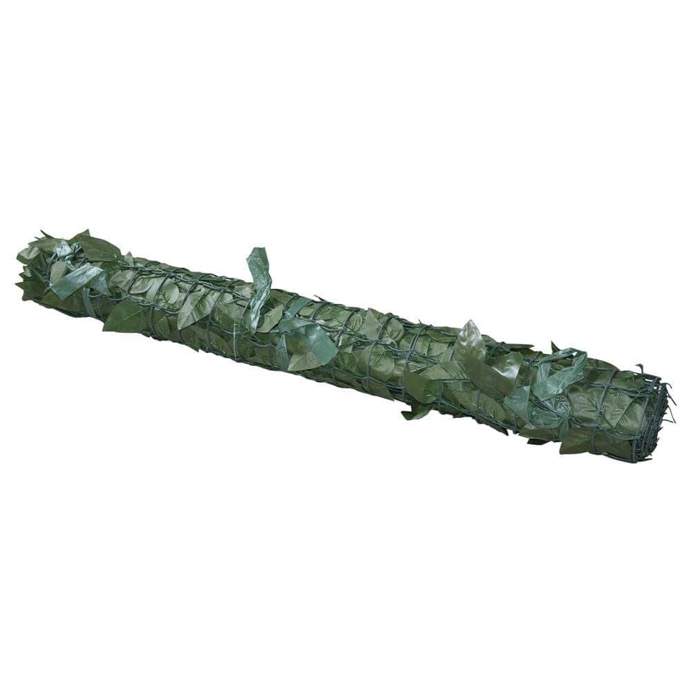Gardh me gjethe artificiale, Evergreen Laurel, 100x300 cm, 556 gr/m², 648 gjethe/m², ngjyra jeshile