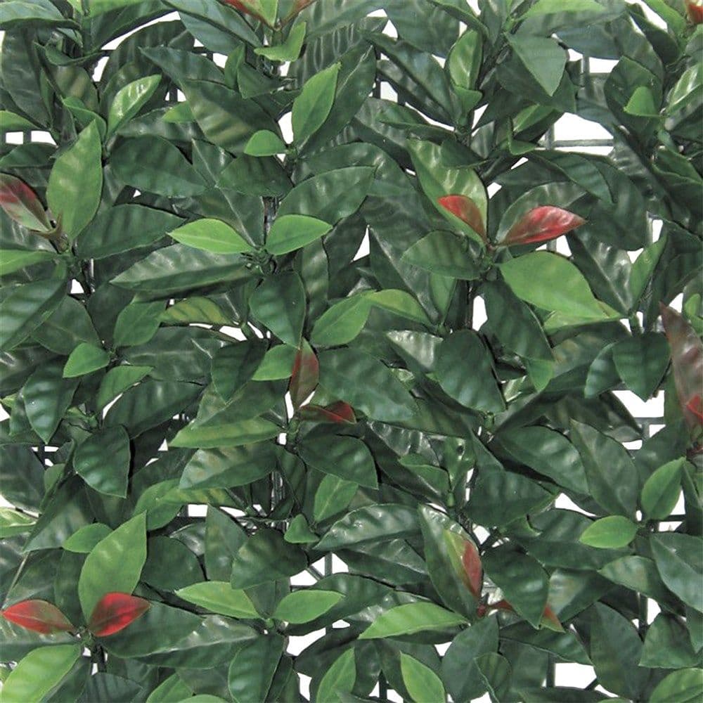 Gardh me gjethe artificiale, Giardino, 100x100 cm, 1850 gr/m², 730 gjethe/m², ngjyra jeshile me nuanca