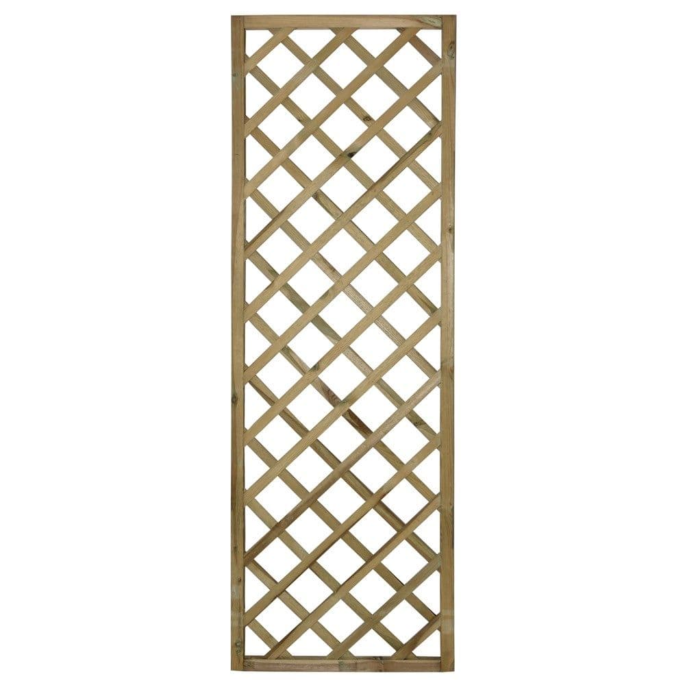 Gardh druri i trajtuar, 60x180 cm, spesori kornizës 30x35 mm, spesori ristelës 8x30 mm, kuadrati 90x90 mm, ngjyrë natyrale