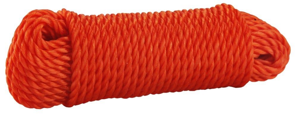 Litar me 3 thurje ,6mmx15m,Materiali PP,Ngjyra Bardhe,Portokalli,Verdhe,Blu.Pesha 240gr