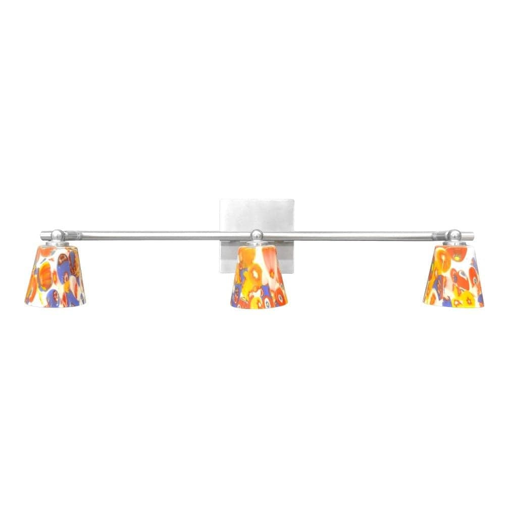 Ndricues muri G9-3x40W.Ngjyre krom satini, xham kaf.
