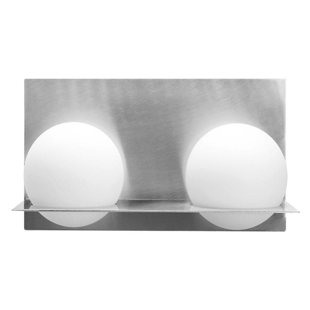 Ndricues muri,G9, 2x40w, xham opal, ngjyre krom satini