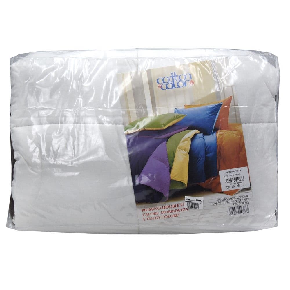 Jorgan, dopio, veshje pambuku, mbushje filtër silikonizuar 250 gr/m², kafe/pana, 220x240 cm