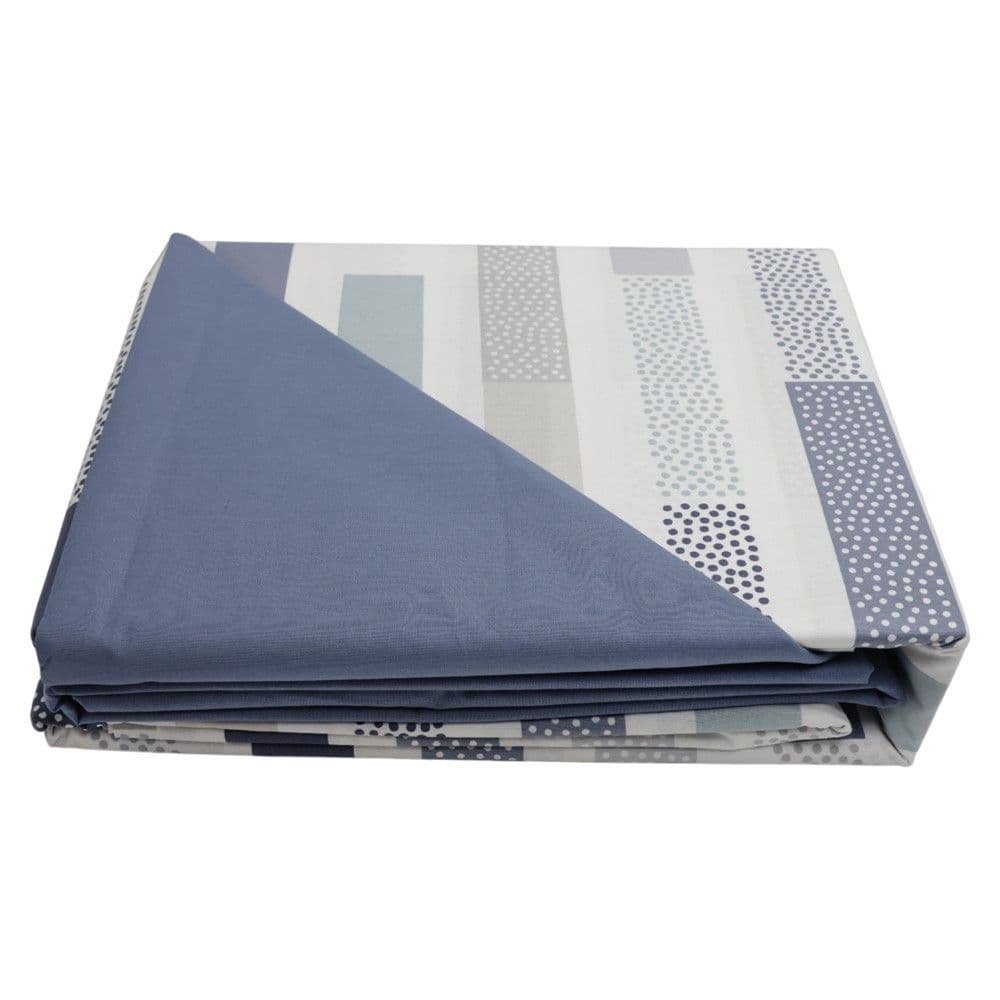 Çarçaf set, tek, Zarf, pambuk, gri/blu, 160x240 cm; 90x190+25 cm; 50x80 cm(x1)