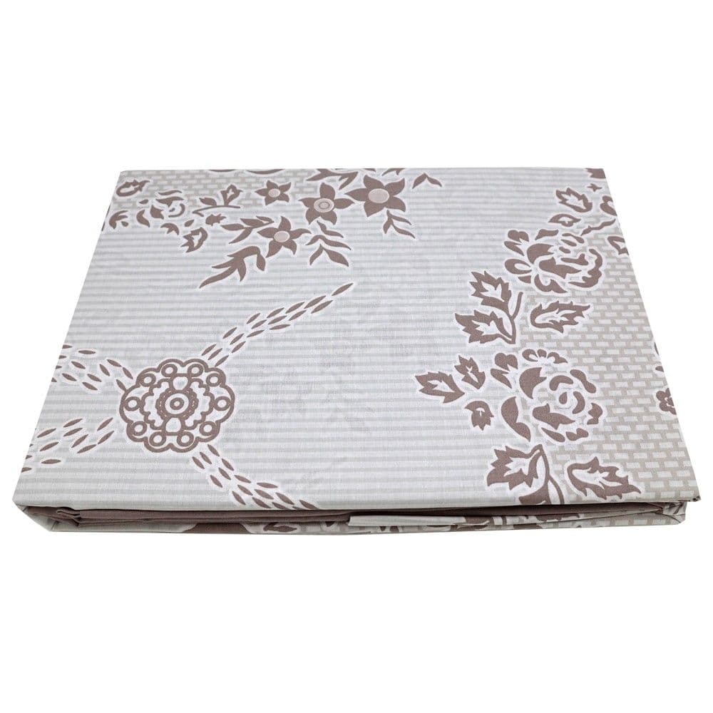 Çarçaf set, dopjo, zarf, pambuk, bezhë/e bardhë, 240x260+10 cm (x1); 160x200+30 cm (x1); 50x80 +5 cm (x2)
