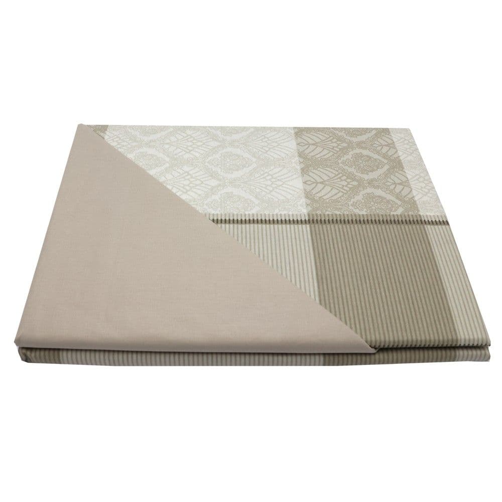 Çarçaf set, tek, pambuk, bezhë, 160x260 cm; 90x190+ 25 cm; 50x80 cm (x1)