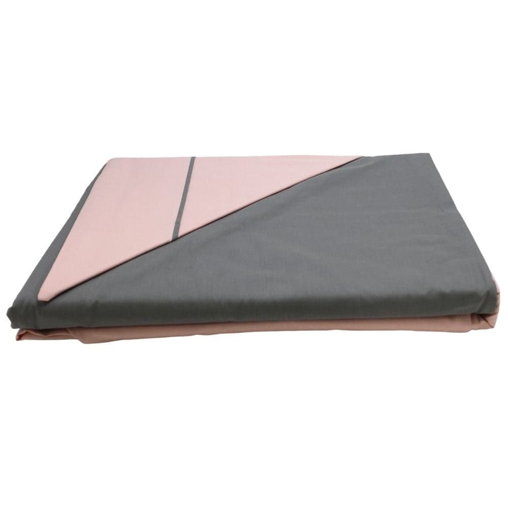 Carcafe set, tek, pambuk, rozë/gri, 165x240 cm; 90x190+25 cm; 50x80 cm (x2)