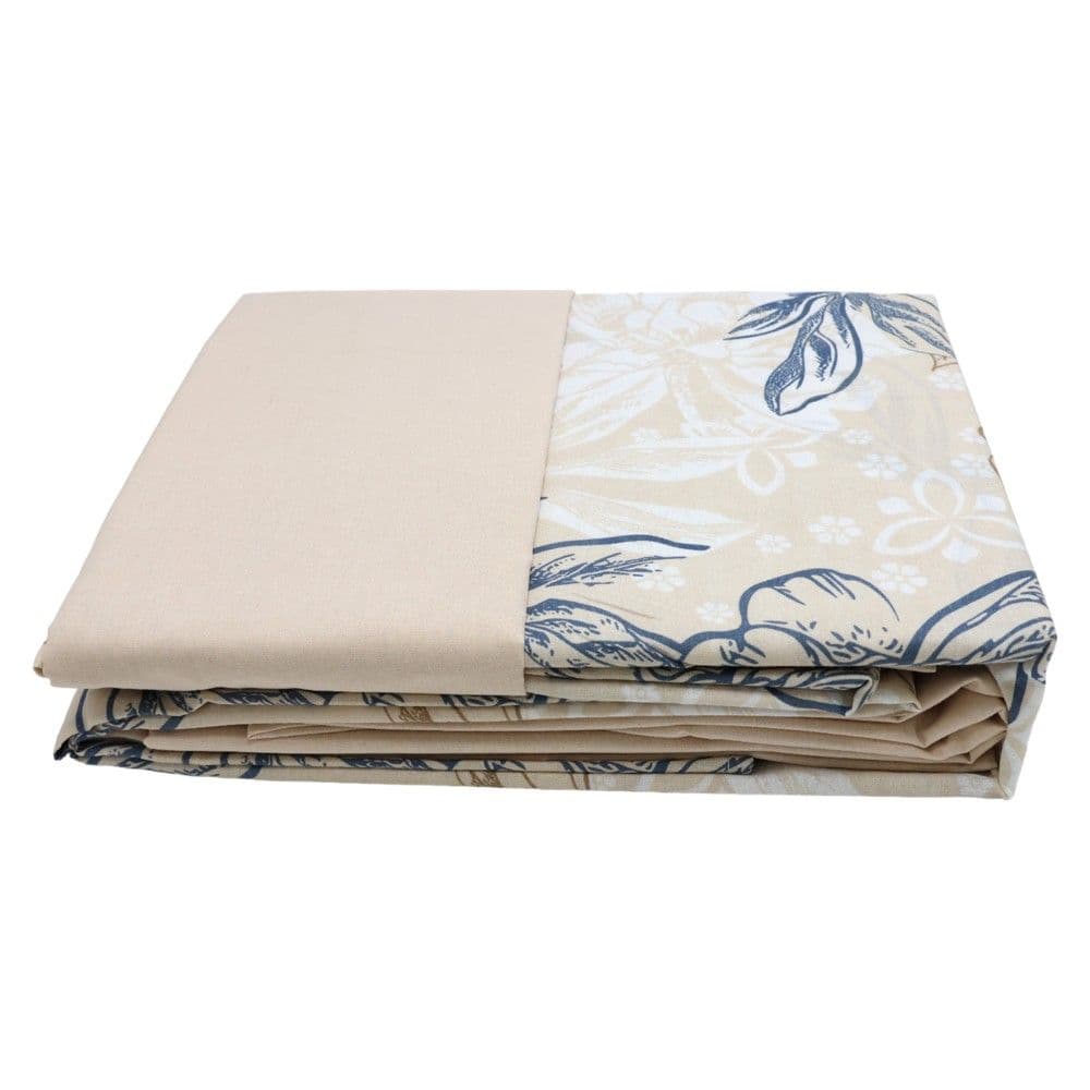 Çarçafë set HomeLife, dopjo, 20% poliester/ 80% pambuk, blu/bezhë, 240x240 cm; 160x190 cm; 50x80 cm (x2)