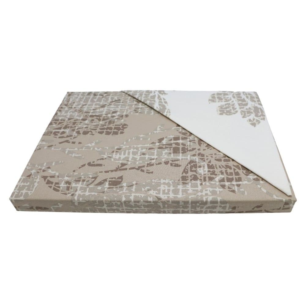Çarçaf set, tek, pambuk, bezhë me lule, 165x240 cm; 90x190 cm; 50x80 cm (x1)