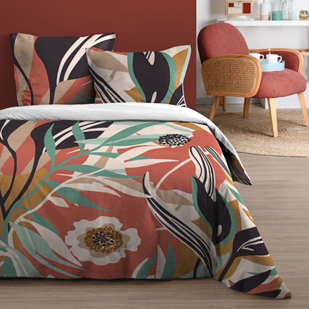 Çarçaf set, dopjo, pambuk, shumëngjyrësh, 240x220 cm;63x63 cm(x2)