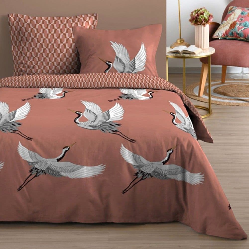 Çarçaf set, Marsala, dopjo, pambuk, shumëngjyrësh, 240x220 cm;63x63 cm(x2)