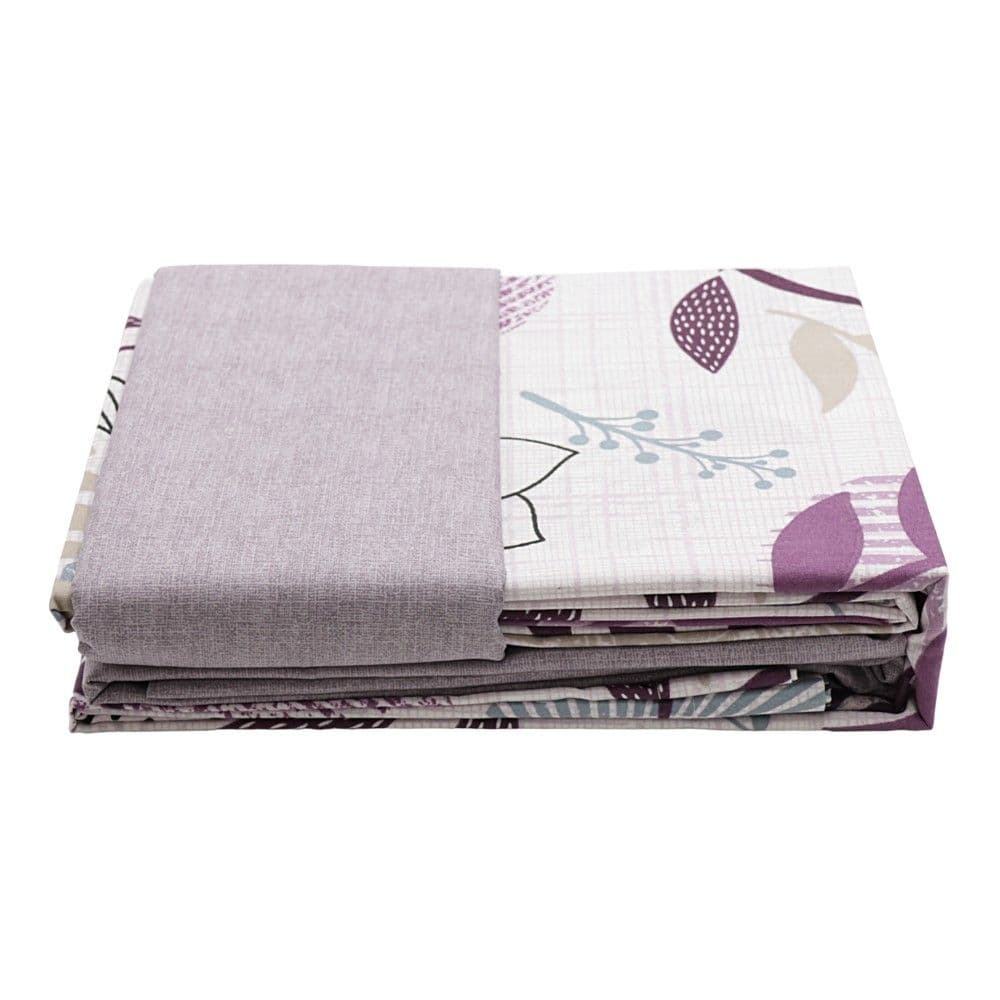 Çarçafë set HomeLife, dopjo, 20% poliester/ 80% pambuk, kafe me lule, 240x240 cm; 160x190 cm; 50x80 cm (x2)