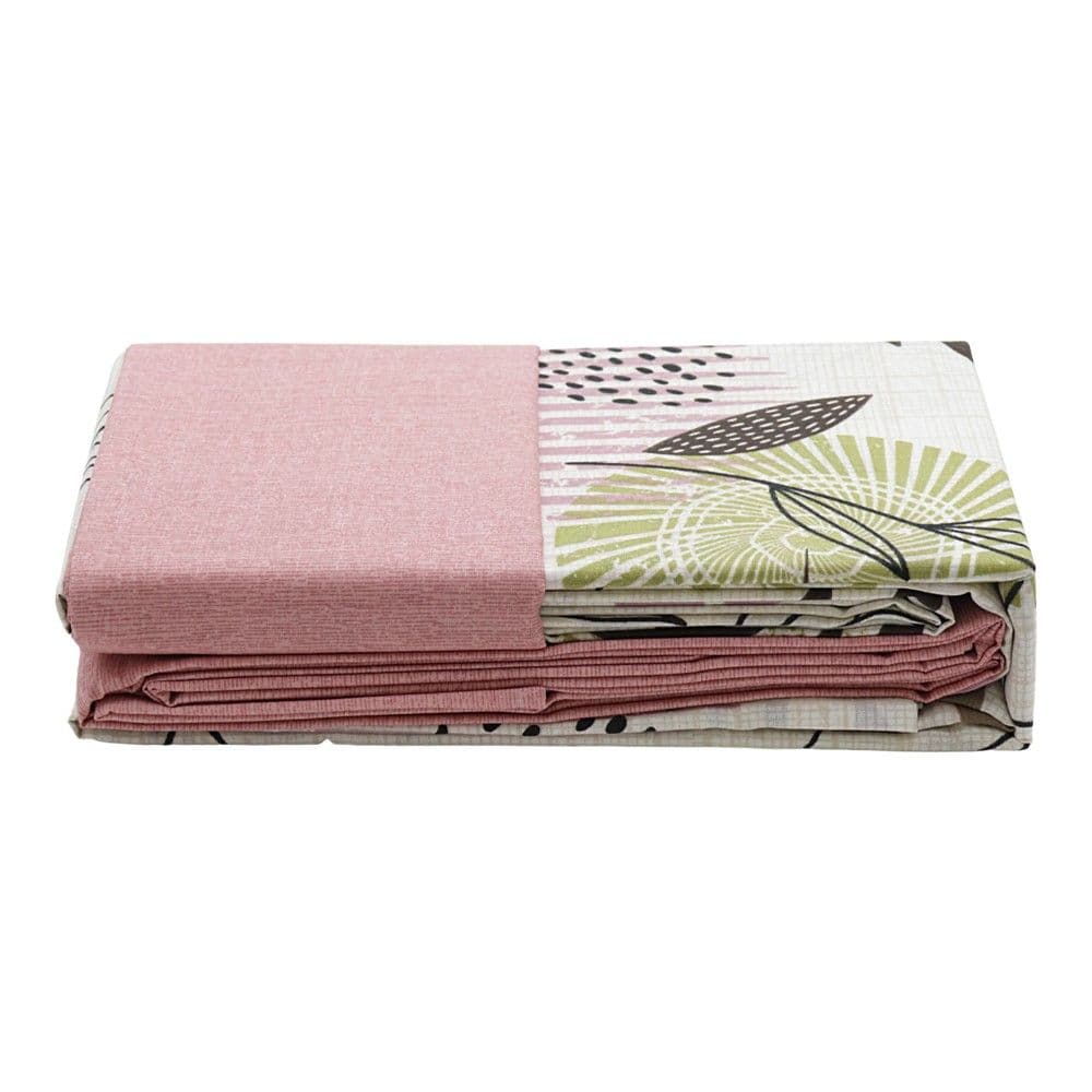Çarçafë set HomeLife, tek, 20% poliester/ 80% pambuk, uthull me lule, 160x240 cm; 90x190 cm; 50x80 cm (x1)