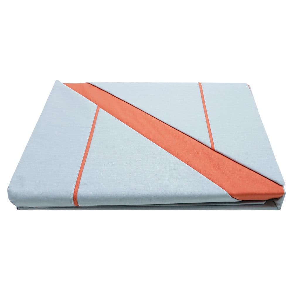 Çarcafe set, dopjo, pambuk, gri/portokalli, 240x240 cm; 160x190+25 cm; 50x80 cm (x2)