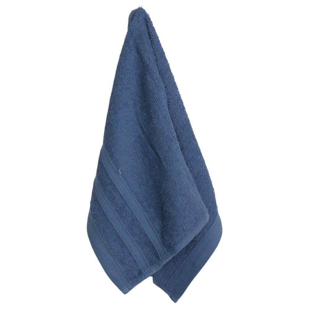 Peshqir duarsh, pambuk, blu, 30x50 cm, 450 gr/m²