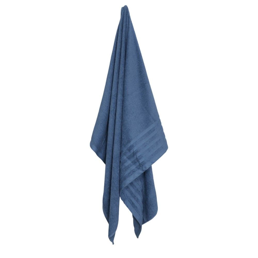 Peshqir banje, pambuk, blu, 100x150 cm, 450 gr/m²