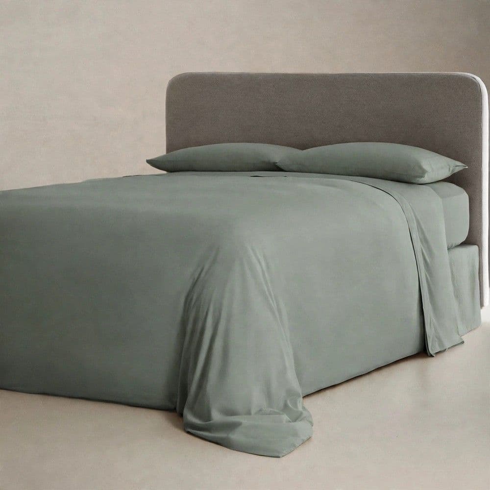 Çarçaf set, dopjo, 100% poliestër, jeshile e hapur, 240x260 cm (pa llastik); 160x200+30 cm (me llastik); 50x80+10 cm(2)