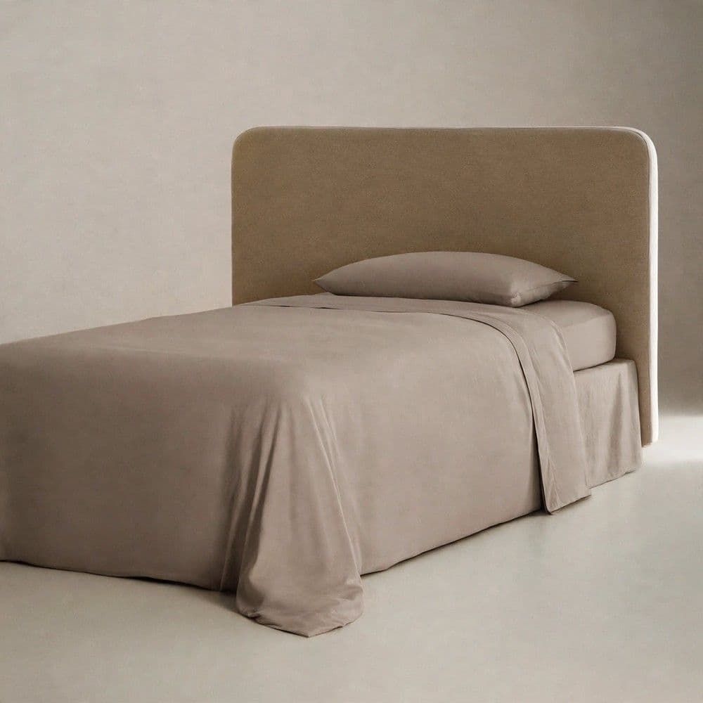 Çarçaf set, tek, 100% poliestër, kafe, 160x240 cm (pa llastik); 90x200+30 cm (me llastik); 50x80+10 cm