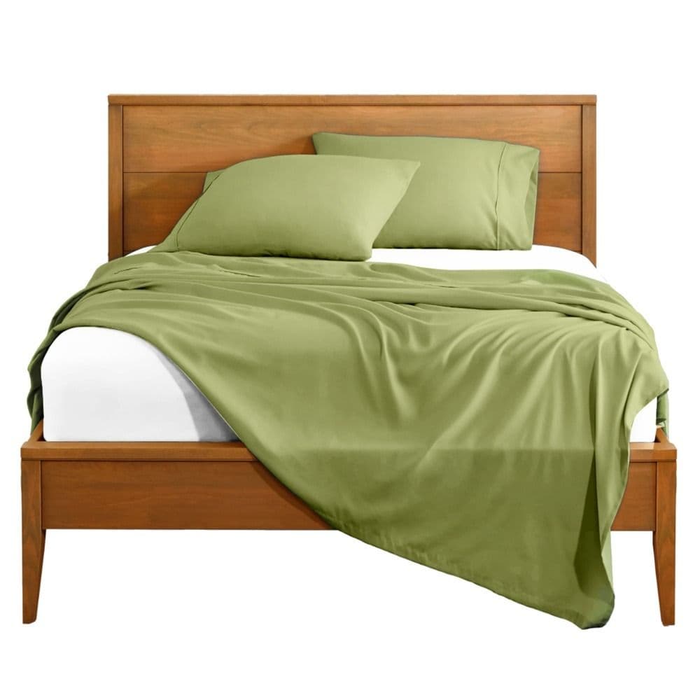 Çarçaf dopjo set, 100% pambuk, e bardhë/jeshile, 240x260 cm; 160x200+30 cm (me llastëk); 50x75 cm