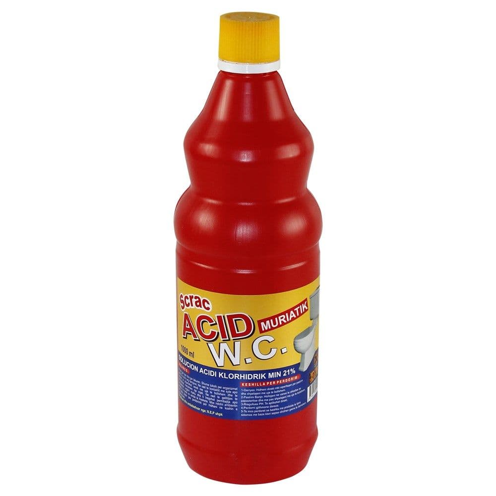 Acid pastrimi, "Scrac" 1000 ml, për tualet, 21% klorhidrik, e kuqe 1 copë