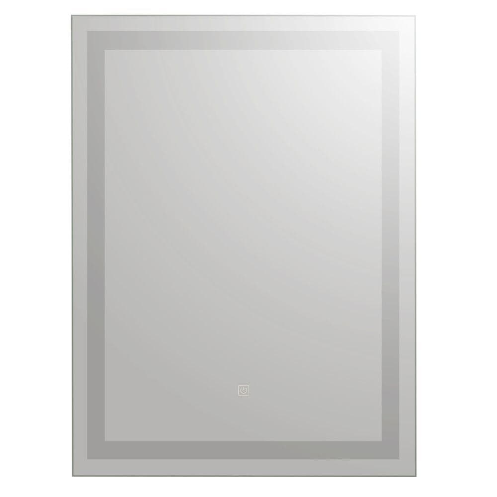 Pasqyrë me ndriçim LED, kornizë alumini, ndezja/fikja me prekje, 60x80 cm