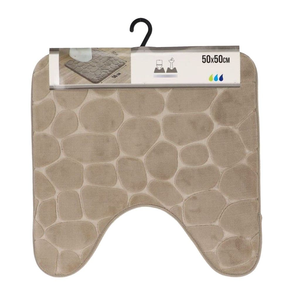 Rrugicë tualeti, memory foam, gri/kafe, Tendance, 50x50 cm