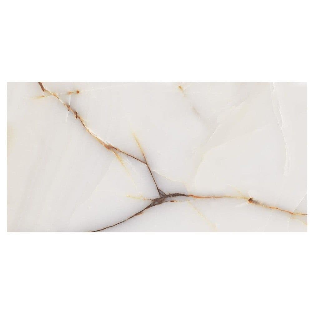 Pllakë shtrimi, Pearl Onixia Gold, 60x120 cm, me shkëlqim, porcelan