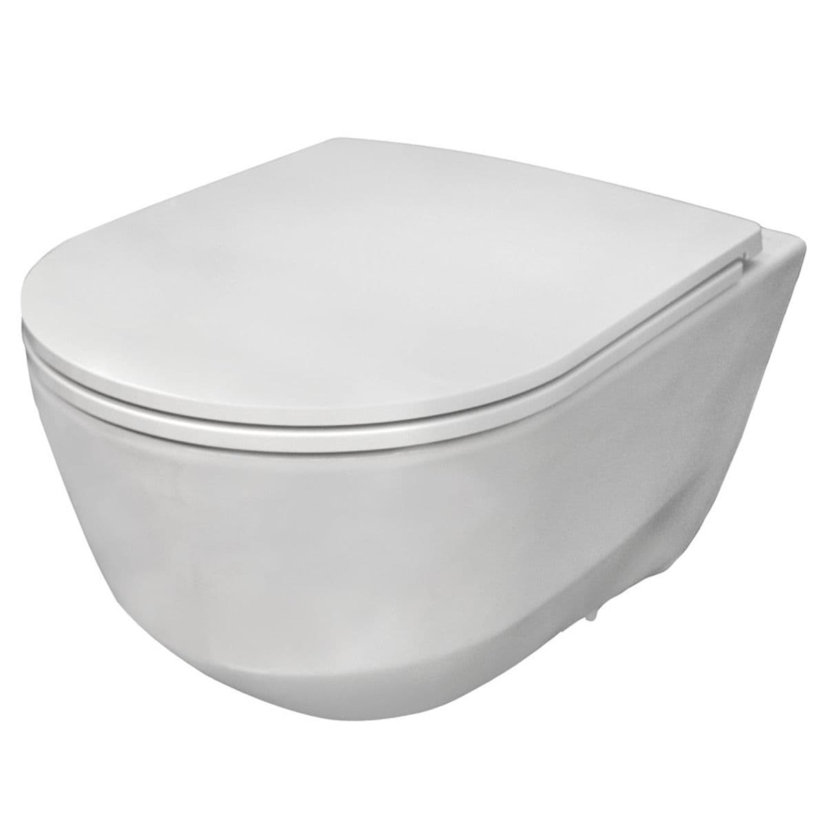 Set Wc me kapak, Pro, aks 18, montim në mur, porcelan, e bardhë, 52x36 cm