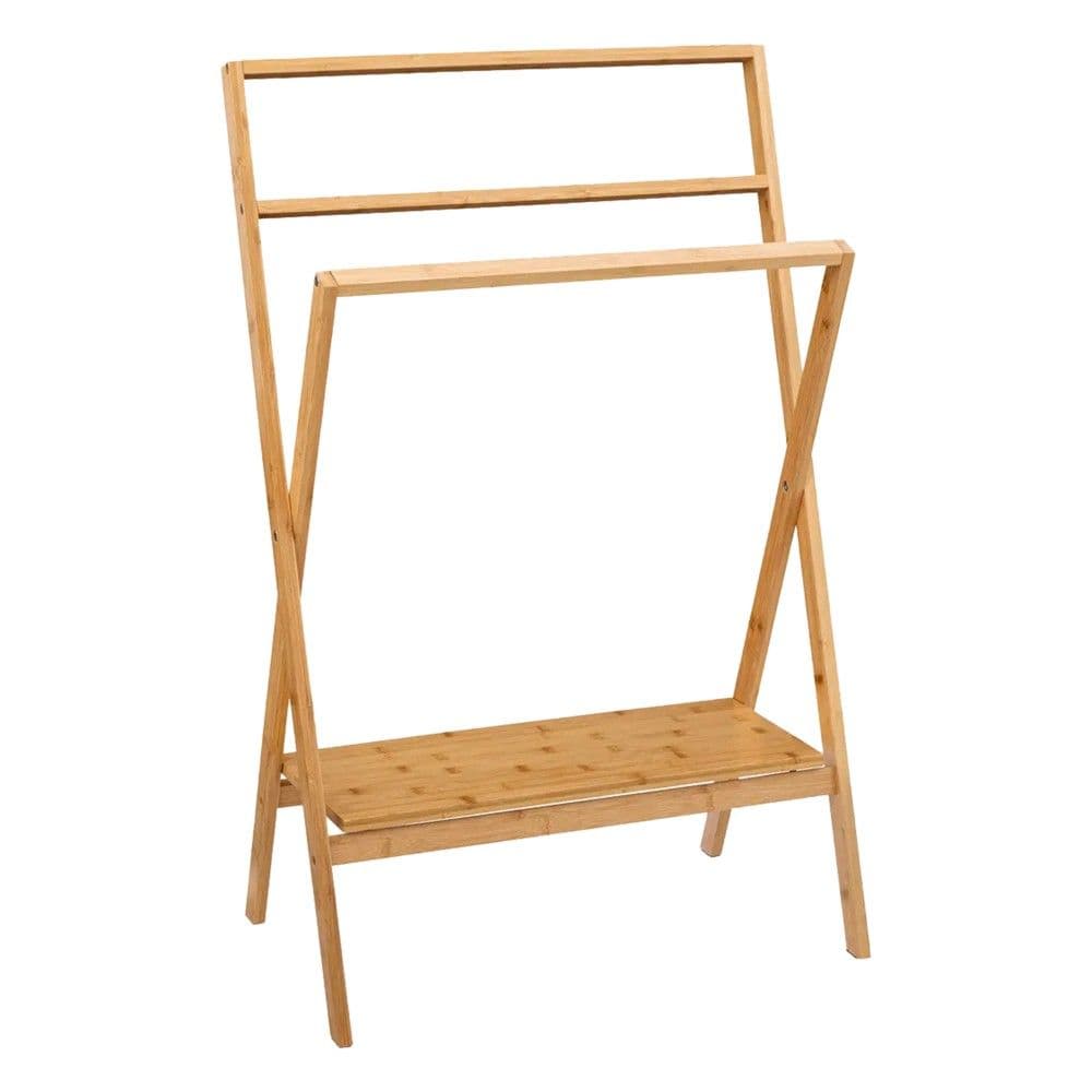 Mbajtëse peshqiri me raft, Lab'n Modul, bambu, bambu natyrale, 62x30xH92 cm