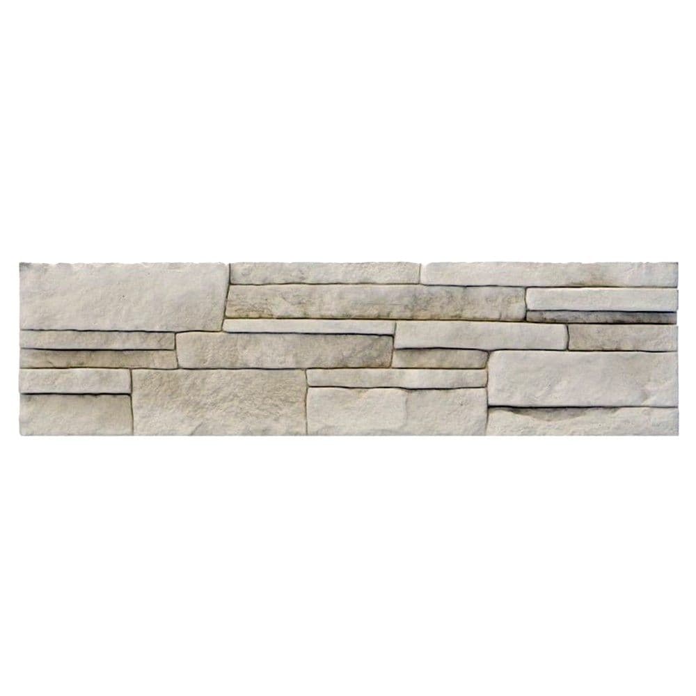 Pllakë veshje dekorative, Arcada Grigio, beton, gri, 37.5x10(1 kuti= 0.41m2)