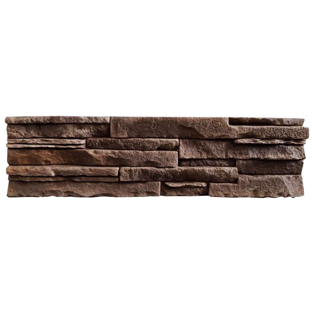 Pllakë veshje dekorative, Davos Copper, beton, kafe, 37,5x10(1 kuti=0.38 m2)