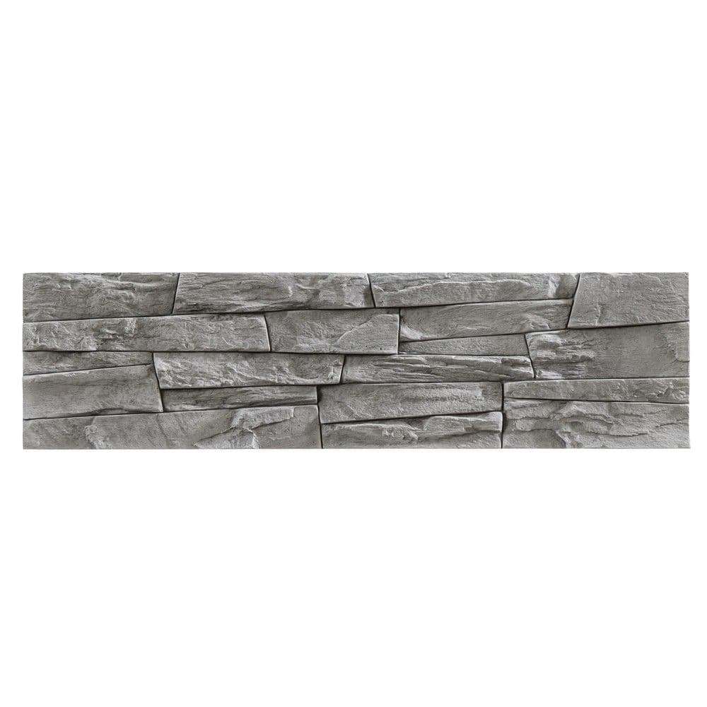 Pllakë veshje dekorative, Arena Grafit, beton, gri, 37.5x10(1 kuti=0.41m2)
