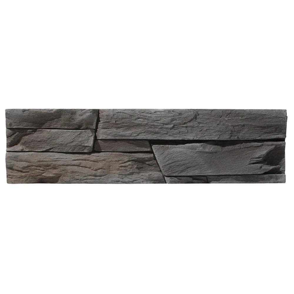 Pllakë veshje dekorative, Hudson Volcano, beton, gri, 37.5x10(1 kuti=0.38m2)