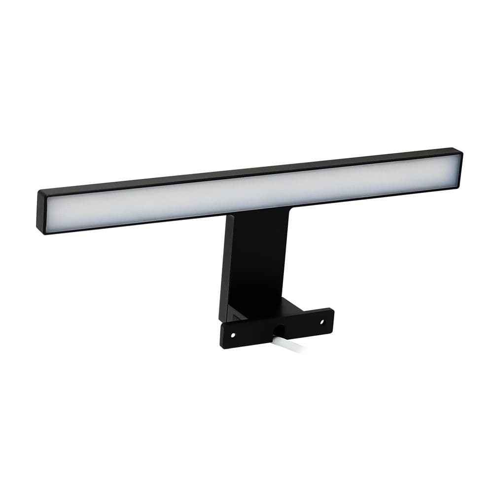 Ndiçues pasqyre, Led, fiksohet në kornizë, Abs/krom, e zezë, 5W, IP44, 30 cm