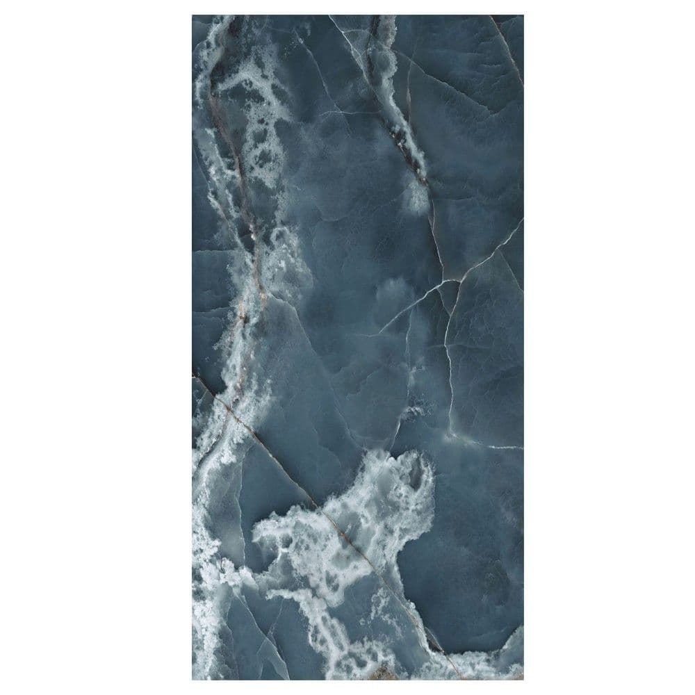 Pllakë shtrimi, Oceano Onyx, efekt mermeri, nuanca blu, 120x280x0.9cm