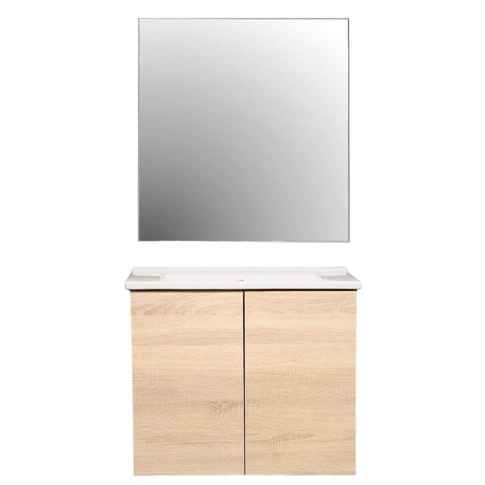 Set mobilje tualeti, Arlo, Mdf, arrë, 80 cm