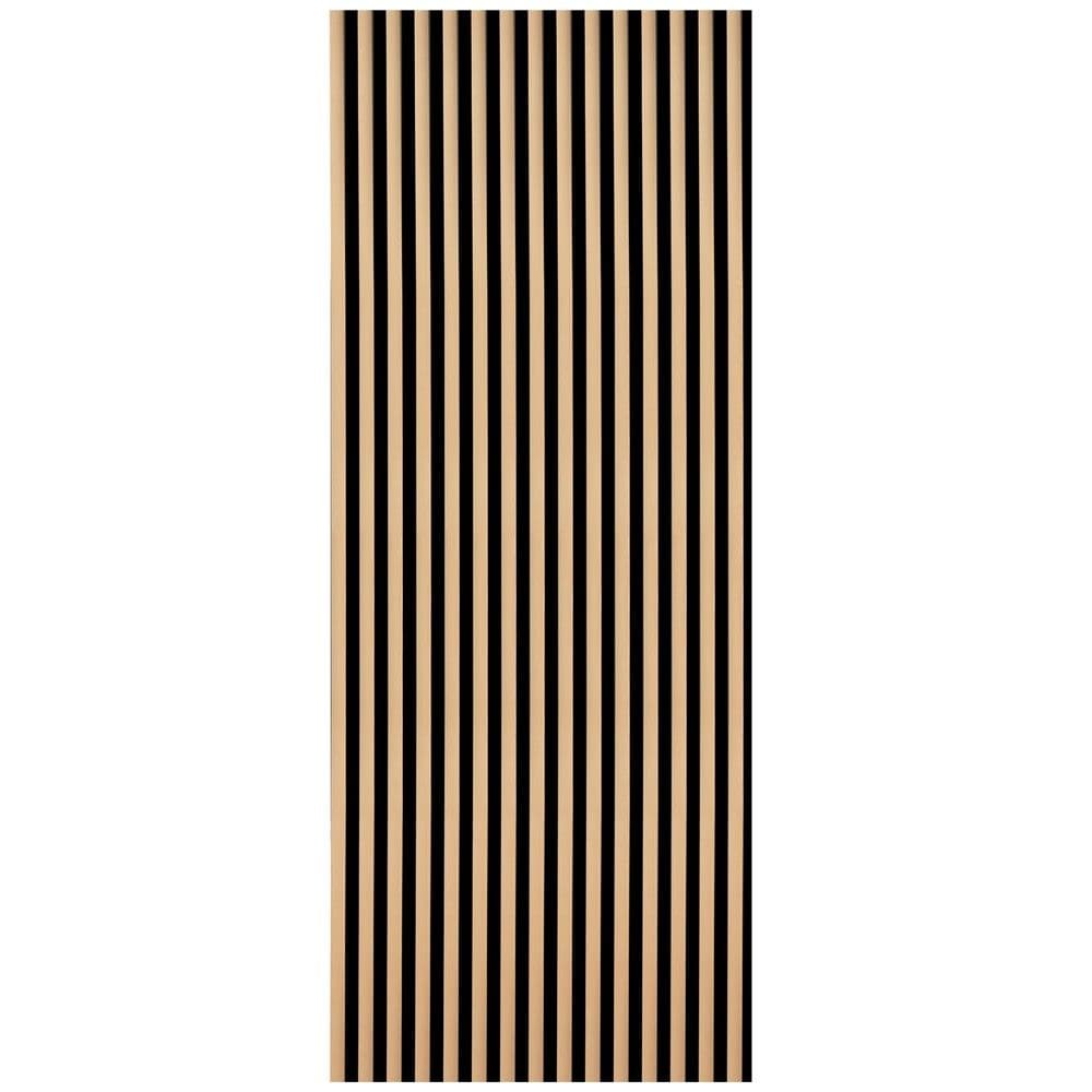 Panele dekorimi akustike, Mdf/rimeso inxhinerike, e bardhë, 260x60xH2.1 cm