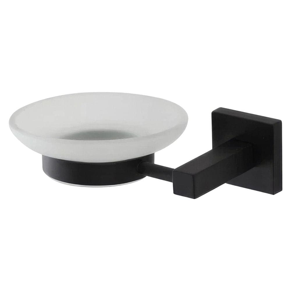 Mbajtëse sapuni ''Black Rock'' në material inoks, qelq ngjyrë e zezë
