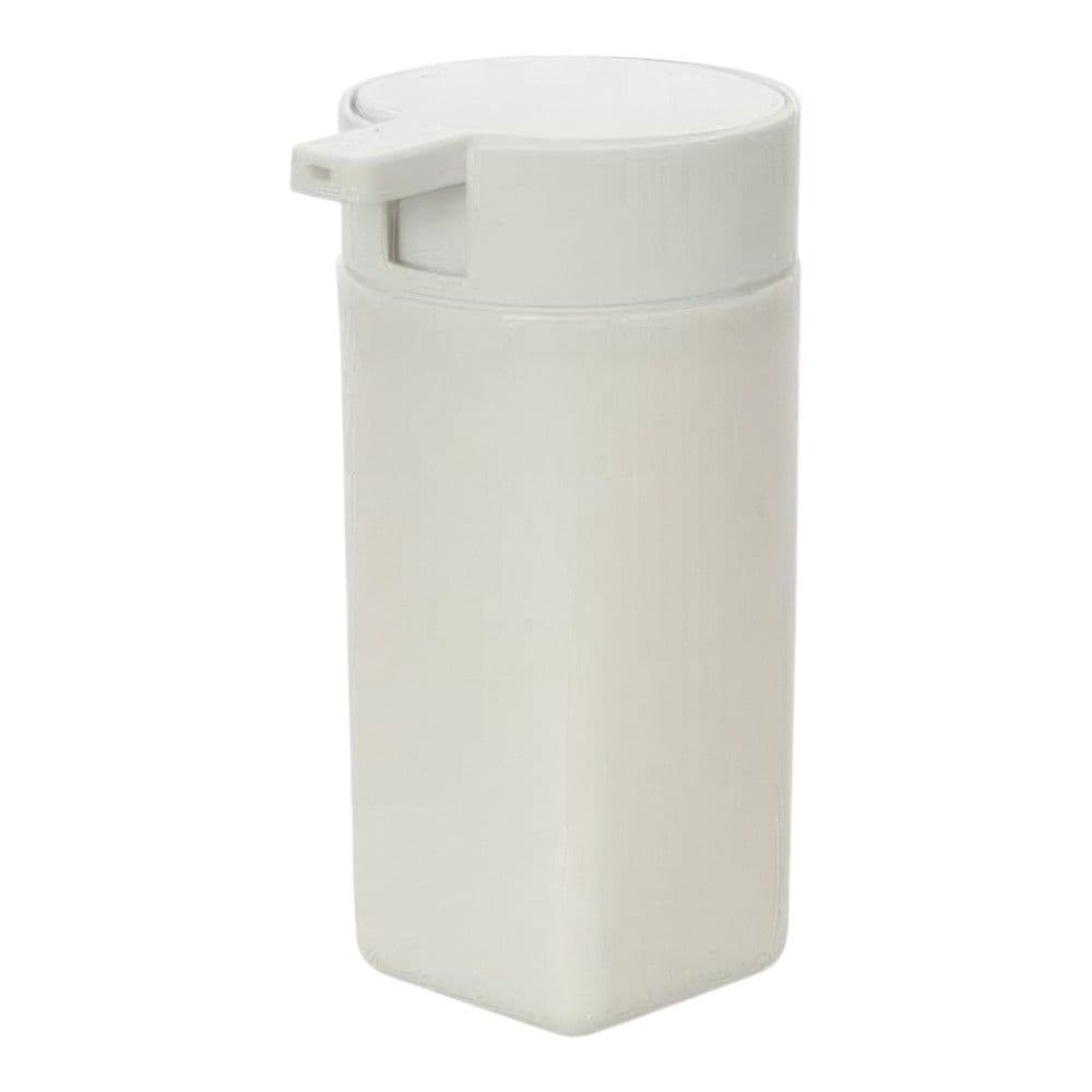 Dispenser sapuni ''Denver'' në material plastik ngjyrë e bardhë. Përmasat, H : 14.5 cm, W : 5.5 cm, D : 5.5 cm