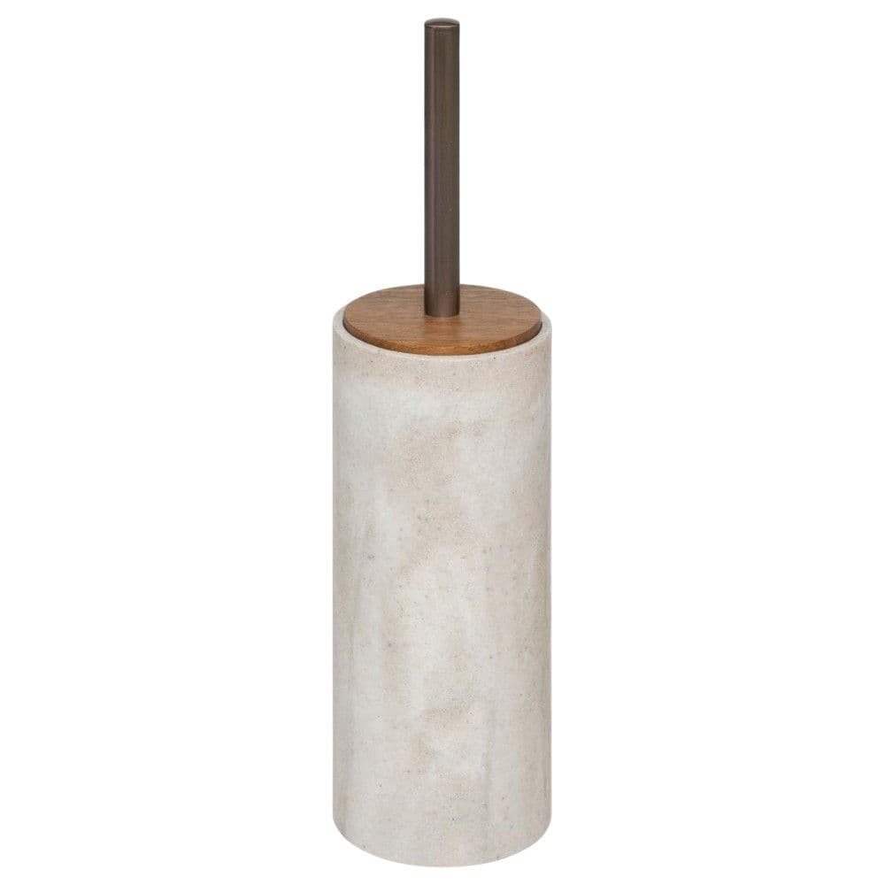 Furçe tualeti me mbajtëse ''Come'' në material polirezinë ngjyrë bezhë mat. Përmasat, H : 37 cm, ⌀ : 9.6 cm.