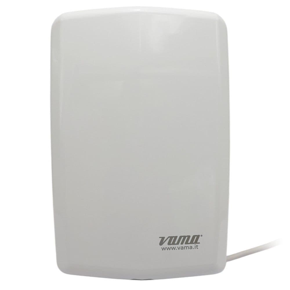 Tharëse duarsh me sensor ''ECO-JET Dry Max UV'' ngjyrë e bardhë, antibakteriale. Përmasat, H : 28 cm, W : 18 cm, P : 9.7 cm.