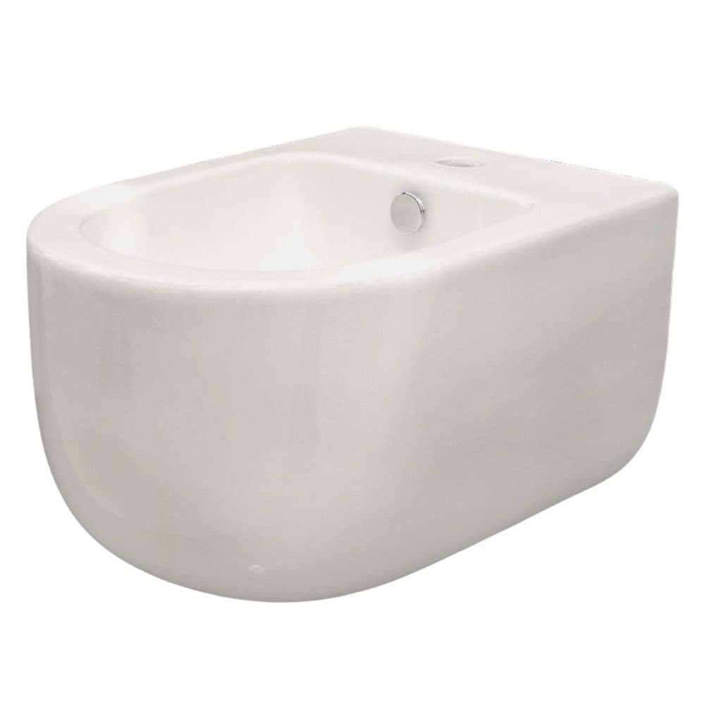 Bide, Oceanis, me montim në mur, porcelan, e bardhë, 49x36xH31 cm