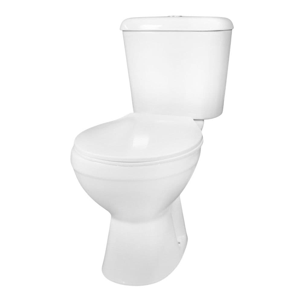WC, Aqualine, me montim në tokë, dalje poshtë, porcelan, e bardhë, 66.5x35.7xH77.5 cm