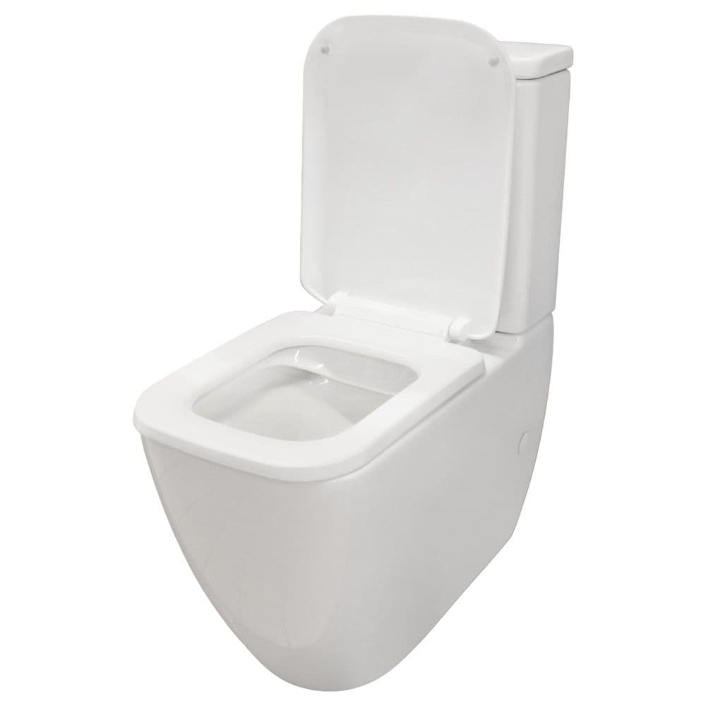 WC, HydraSet, me montim në tokë, dalje anësore, porcelan, e bardhë, 64.5x35.5xH85 cm