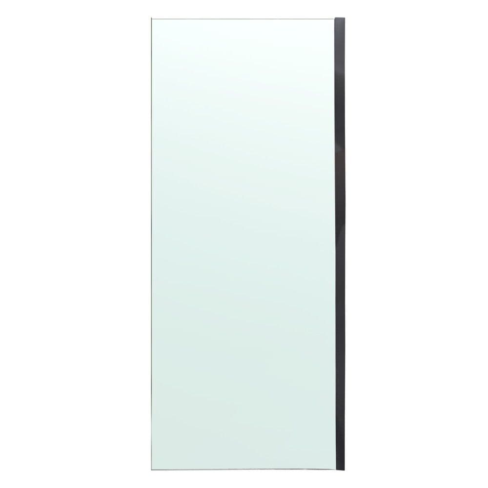 Panel anësor për kabinë dushi, profil alumini, e zezë, xham 6mm, 80xH200 cm