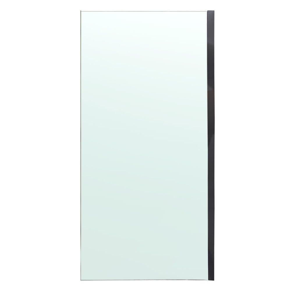 Panel anësor për kabinë dushi, profil alumini, e zezë, xham 6mm, 100xH200 cm