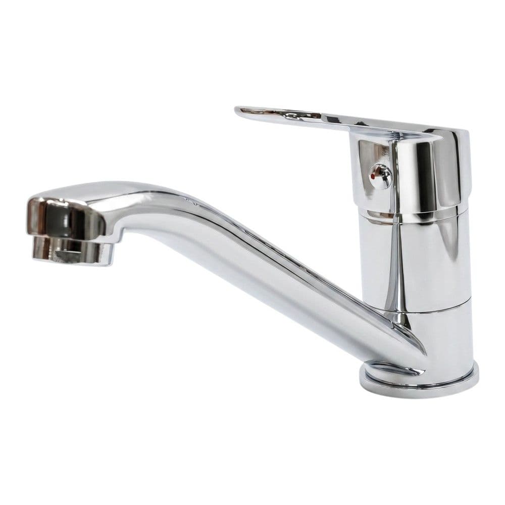 Rubinetë lavamani, material bronzi, ngjyrë argjend i kromuar, tub fleksibël 35 cm